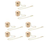 Gatuida 6pcs Brass Candle Snuffer, Small Gold Candle Extinguisher Decorative Snuffer Accessory for Putting Out Wick Flame Safely