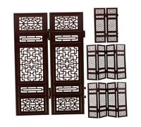 Gatuida 6pcs Chinese Style Dollhouse Partition Screen Miniature Antique Divider Ornament for Doll Furniture Decoration Traditional Panel Design for Home School Office Desktop Display