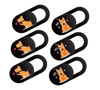 Gatuida 6pcs Cute Dog Pattern Webcam Cover Slide Privacy Protector for Laptops Tablets Phones Adhesive to Prevent Spying Easy to Use Webcam