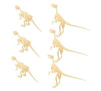 Gatuida 6pcs Dinosaur Fossilized Skeleton Model Kit for DIY Archaeological Dig with Realistic Dinosaur Bones Educational Family Activity and Home Decoration