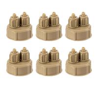 Gatuida 6pcs DIY Co2 Bottle Caps for Carbon Dioxide Reactors, Grey Abs Quick Screw Covers, Easy to Use and Airtight Bottle Caps for DIY Co2 Setup in Aquariums