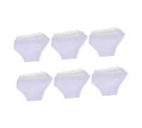 Gatuida 6Pcs Doll Panties White Elastic Decorative Underwear for Dolls Accessory Practical for Parenting Practice and Dress Up