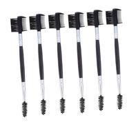 Gatuida 6pcs Double Head Eyebrow Brush Shaper and Eyelash Comb with Precise Angle Black Handle for Grooming Defining and Separating Lashes and Brows