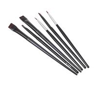 Gatuida 6pcs Dual Use Eyeliner and Eyebrow Brushes Ultra Thin Angled Makeup Tools for Precise Suitable for All Skin Types and Professional Salon Use