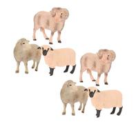Gatuida 6pcs Durable Miniature Farm Animal Models for Home Office and Garden Decor for Playtime and Rustic Themed Spaces