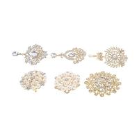 Gatuida 6Pcs Elegant Rhinestone Pearl Brooch for Women Fashion Accessories for Wedding Prom and Daily Wear Unique Design Shawl Sweater Pins Stylish Decoration for Any