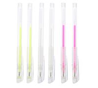 Gatuida 6pcs Eyebrow Marking Pens Set with White Pink Neon Green, Portable Brow Positioning Markers for Precise Eyebrow Mapping and Microblading Practice for Beginners