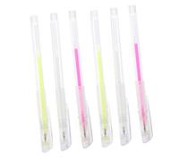 Gatuida 6pcs Eyebrow Positioning Marker Pens Portable Multi Color Eyebrow Drawing Tools for Accurate Mapping for Professionals Beginners Non Toxic Ink Includes White Pink Fluorescent Green