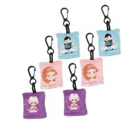 Gatuida 6pcs Eyeglass Cleaning Cloth Keychains with Hanging Strap Soft Microfiber Lens Wipes for Spectacles Sunglasses Camera Lenses and Screens Compact Cleaning Accessories for Travel