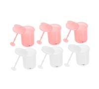 Gatuida 6pcs Face Wash Foamer Cups Manual Foaming Cleanser Maker for Home Travel Easy Pull Pump Design Suitable for Cleanser Lotion Shampoo Conditioner in White and Pink