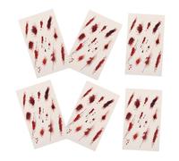 Gatuida 6pcs Fake Scar Patch Halloween Horror Sticker Scary Party Decorations Realistic Scar Body Stickers for Vampire Makeup Theater Props Decal