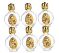 Gatuida 6pcs Glass Holy Water Bottles with Elegant Rose Design Refillable Small Catholic Holy Water Containers for Baptism Church Decor and Personal Spiritual Use