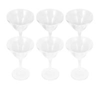 Gatuida 6pcs Glass Martini Goblet 120ml Footed Cup for Whiskey and Liquor | Glass, Elegant Translucent Finish, Sturdy Base, Reusable Daily Use for Cocktail Hour and Parties