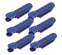 Gatuida 6pcs Hair Root Curlers and Hair Rollers Set, Plastic Bang Curlers Clips in Navy Blue for Voluminous Styling, Suitable for Easy Salon and Home Use