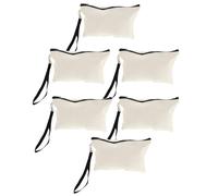 Gatuida 6pcs Hanging Toiletry Bags Beige Travel Essentials Pouch with Hook and Handle Water-Resistant Fabric Blank Cosmetic Organizer for Women Men Space-Saving Portable Makeup and