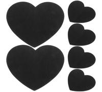 Gatuida 6pcs Heart Shaped Sublimation Mouse Pad Blanks for Heat Transfer Printing, Black Cloth Material, Non-Slip Base, for Gaming and Working Desk Accessories