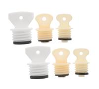 Gatuida 6pcs Hot Water Bag Stoppers with Rubber Sealing Caps and Washers, Leakproof Replacement Hot Water Bottle Plugs in Small, Medium, Large Sizes for Cold Weather Relief and Warmth