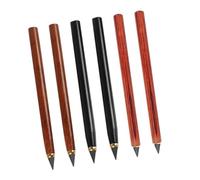 Gatuida 6Pcs Inkless Everlasting Pencils for Students Reusable No Sharpening Writing Tools Rosewood with Smooth Grip for School Drawing and Homework