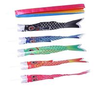 Gatuida 6Pcs Koi Carp Windsocks Outdoor Garden Hanging Streamers Durable Weather Resistant Bright Colors Japanese Fish Flag Decoration for Patio Backyard Front