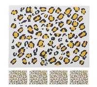 Gatuida 6pcs Leopard Print Foil Temporary Stickers, Metallic Gold Transfer Decals for Body Art, Party and Festival Fake Realistic Skin Sheets