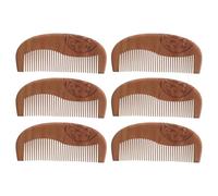 Gatuida 6pcs Mens Comb: Peach Hair Comb - Wide Tooth Detangler And Scalp Massager - Curly And Wet Hair Styling Tool For Men Women Travel