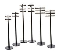 Gatuida 6pcs Miniature Telegraph Pole Models for Railway Dioramas Micro Landscape Accessories for Train Enthusiasts for Creative Model Building and Decoration