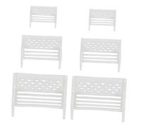 Gatuida 6pcs Miniature Wooden Park Bench Small Medium Large Smooth Surface Decorative Mini Furniture for Micro Landscape Fairy Garden Display and Photography Props