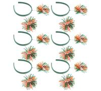 Gatuida 6pcs Multi-colored Pom Pom Headband Set Soft Knit Hairband Party Hair Accessory for Halloween Festival Cosplay Fairy Headpiece