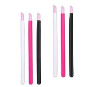 Gatuida 6pcs Nail Grinding Pen Set for Manicure with Ceramic Cuticle Polishing Sticks Nail File Buffer Tools in Black, White, Rosy and French Manicure Use
