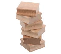 Gatuida 6pcs Natural Wood Blocks for Crafts Unfinished Wooden Cubes for DIY Stamp Making Surface for Artistic Designs Durable Material for Team Building and Creative Projects