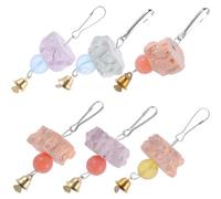 Gatuida 6Pcs Parrot Chewing with Bells Bird Trimmer Accessories for Small Pets Mental Health Enrichment and Beak Maintenance