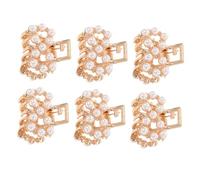 Gatuida 6pcs Pearl Mini Hair Clips Tiny Jaw Clips for Women Durable Hair Accessories for Everyday Styling for Makeup Cooking and Daily Use