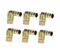 Gatuida 6pcs Pipeline Connector Copper Stove Tube Joint Internal Thread 0.51inch Adapter Elbow for Gas Water Heater Corrosion Resistant and Sturdy