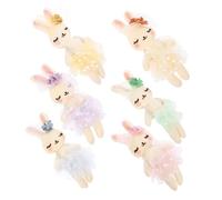 Gatuida 6pcs Plush Bunny Handmade DIY Rabbit Ornaments Soft Filled Cute Rabbit Accessories for Home Decoration and Craft Making
