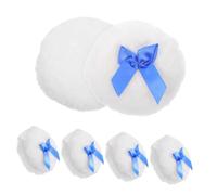 Gatuida 6pcs Powder Puff Fluffy Plush Powder Applicator Bow Design for Makeup Pads Use at Home and The-go