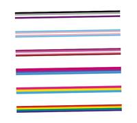 Gatuida 6pcs Rainbow Ribbon Craft Making Party Ribbon Polyester Decorative Wrapping for Wedding Birthday Festival DIY Bows and Home Decor