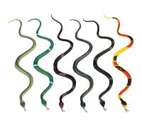Gatuida 6Pcs Realistic Fake Snakes, Rubber Toy Snakes for Halloween Prank Props Party Favors Decoration Deter Squirrels Bunnies Birds