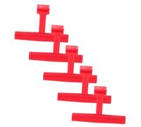 Gatuida 6pcs Red Plastic Parrot Stand Compact Bird Perch with Strong Wear Resistance for Cage Mounting Convenient Suspend Design for Budgies Cockatiels Parakeets Physical Exercise