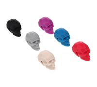 Gatuida 6pcs Reusable Silicone Wine Markers Creative Skull Design, Decorative Drink Charms to Mark Your Glass or Bottle for Parties and Company Activities