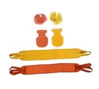 Gatuida 6pcs Rubbing Back Towel Bathing Gloves Shower Scrubber Gloves and Mesh Bath Balls for Back Cleaning and Exfoliating in Shower