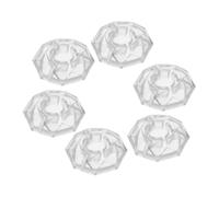 Gatuida 6pcs Shaped Guitar Pedal Caps Transparent Footswitch Toppers for Enhanced Stability and Comfort Easy Installation Durable Protection for Effects Pedal Buttons