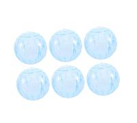 Gatuida 6pcs Silent Hamster Running Balls Blue Plastic Pet Exercise Wheels for Small Animals Chinchillas Gerbils Daily Fitness Easy to Clean Portable