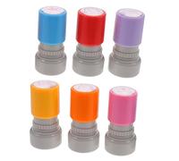 Gatuida 6pcs Teacher Stamps for Elementary Classroom Plastic Material Impressions Encouragement Marking Supplies for Grading and Feedback Random Color