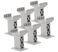 Gatuida 6pcs Train Bridge Supports Track Accessories for Railways Stable High Level Railway Risers Compatible with Train Safe Construction for Play