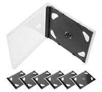 Gatuida 6pcs Transparent Plastic CD Jewel Cases Portable Disc Storage Holders DVD Box Organizers for Home Travel Car Scratch Protection