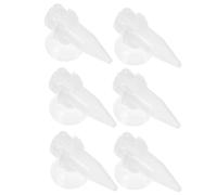 Gatuida 6pcs Transparent Shrimp Feeder Cups with Suction Cups for Aquarium Fish Tanks Durable Plastic Feeding Dish Tray for Freshwater and Saltwater Shrimp and Fish Feeding