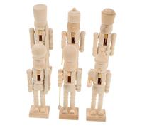 Gatuida 6pcs Unfinished Wood Nutcracker Ornaments DIY Blank Nutcracker Soldier Puppets Christmas Decor Craft Kits for Painting and Holiday Decoration