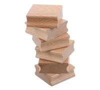 Gatuida 6pcs Unfinished Wood Stamp Blocks Durable Material for DIY Crafting and Team Projects Smooth Surface Easy to Carve for Precise Custom Stamp Making