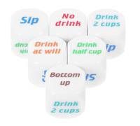Gatuida 6pcs Unique Drinking Dice Acrylic Party Dice for Friends Gatherings for Bars Ktvs Enhance Fun Atmosphere at Drunk Parties