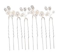 Gatuida 6pcs Wedding Bride Pearl Rhinestone Shape Hairpin Delicate Hair Jewelry for Wedding Prom Uptown Girl